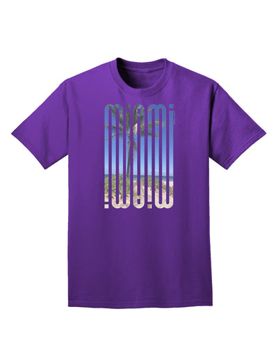 Miami Beach View Mirage Adult Dark T-Shirt-Mens T-Shirt-TooLoud-Purple-Small-Davson Sales