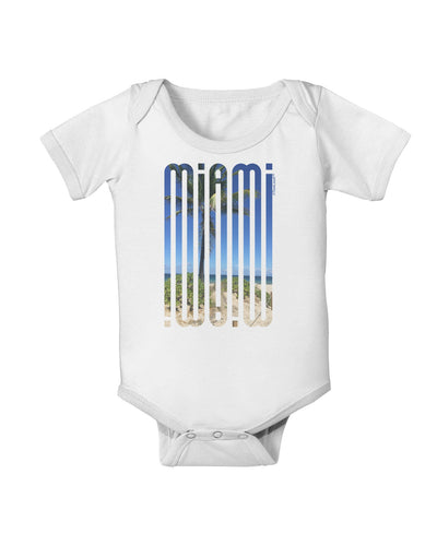 Miami Beach View Mirage Baby Romper Bodysuit-Baby Romper-TooLoud-White-06-Months-Davson Sales