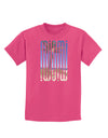 Miami Beach View Mirage Childrens Dark T-Shirt-Childrens T-Shirt-TooLoud-Sangria-X-Small-Davson Sales