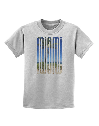 Miami Beach View Mirage Childrens T-Shirt-Childrens T-Shirt-TooLoud-AshGray-X-Small-Davson Sales