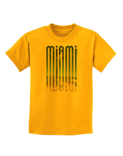 Miami Beach View Mirage Childrens T-Shirt-Childrens T-Shirt-TooLoud-Gold-X-Small-Davson Sales