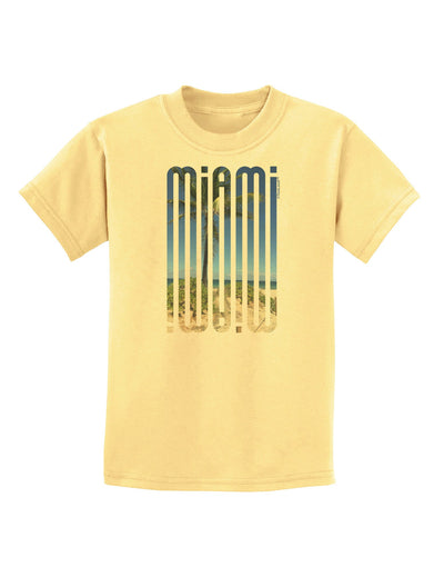 Miami Beach View Mirage Childrens T-Shirt-Childrens T-Shirt-TooLoud-Daffodil-Yellow-X-Small-Davson Sales