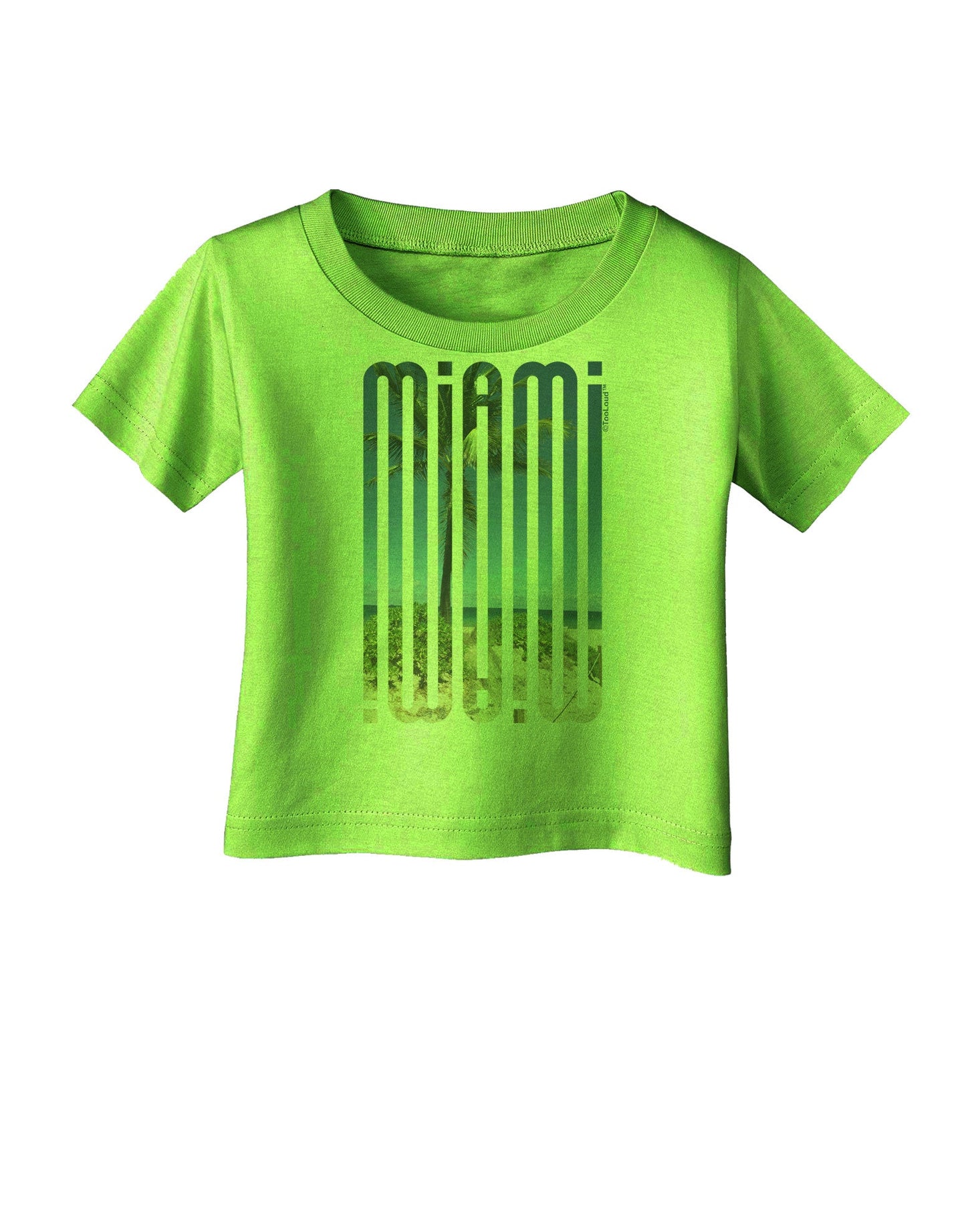 Miami Beach View Mirage Infant T-Shirt-Infant T-Shirt-TooLoud-Lime-Green-06-Months-Davson Sales