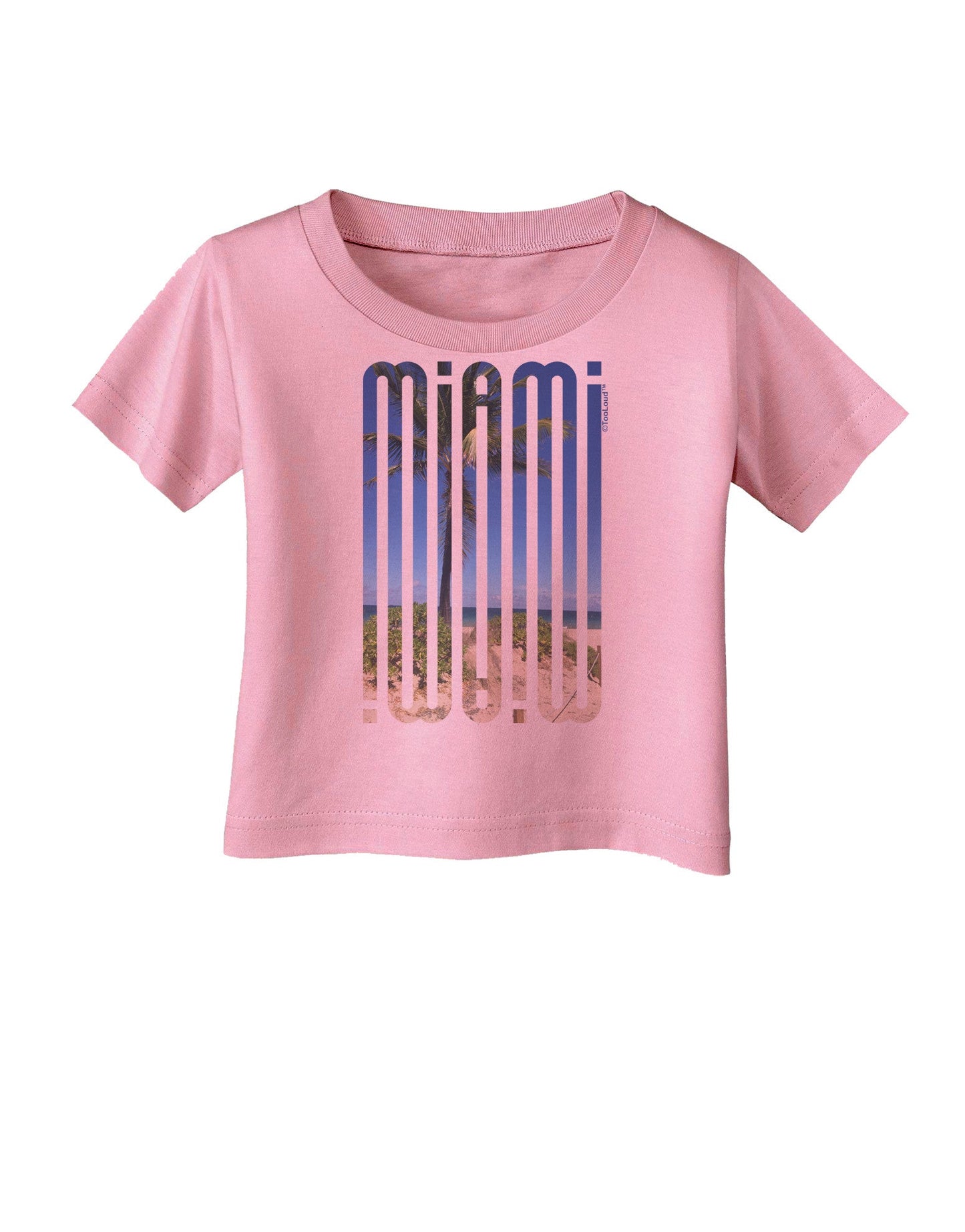 Miami Beach View Mirage Infant T-Shirt-Infant T-Shirt-TooLoud-Candy-Pink-06-Months-Davson Sales