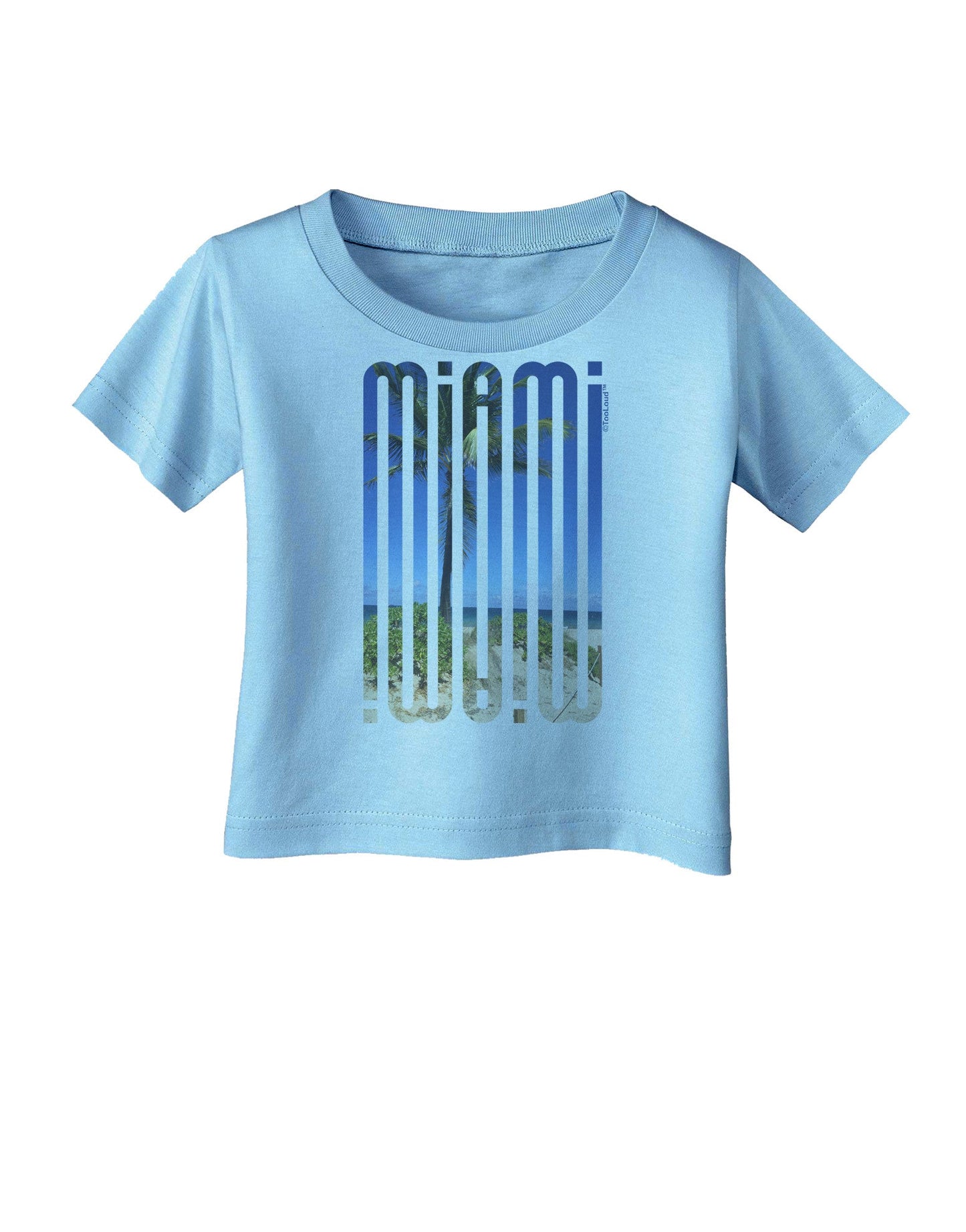 Miami Beach View Mirage Infant T-Shirt-Infant T-Shirt-TooLoud-Aquatic-Blue-06-Months-Davson Sales