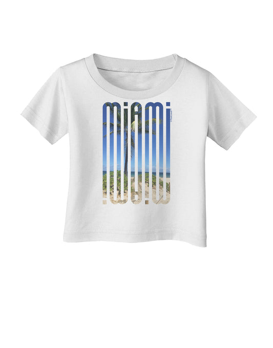 Miami Beach View Mirage Infant T-Shirt-Infant T-Shirt-TooLoud-White-06-Months-Davson Sales