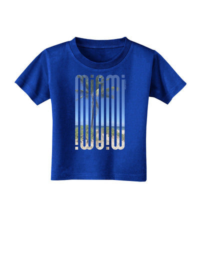 Miami Beach View Mirage Toddler T-Shirt Dark-Toddler T-Shirt-TooLoud-Royal-Blue-2T-Davson Sales