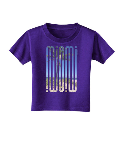 Miami Beach View Mirage Toddler T-Shirt Dark-Toddler T-Shirt-TooLoud-Purple-2T-Davson Sales