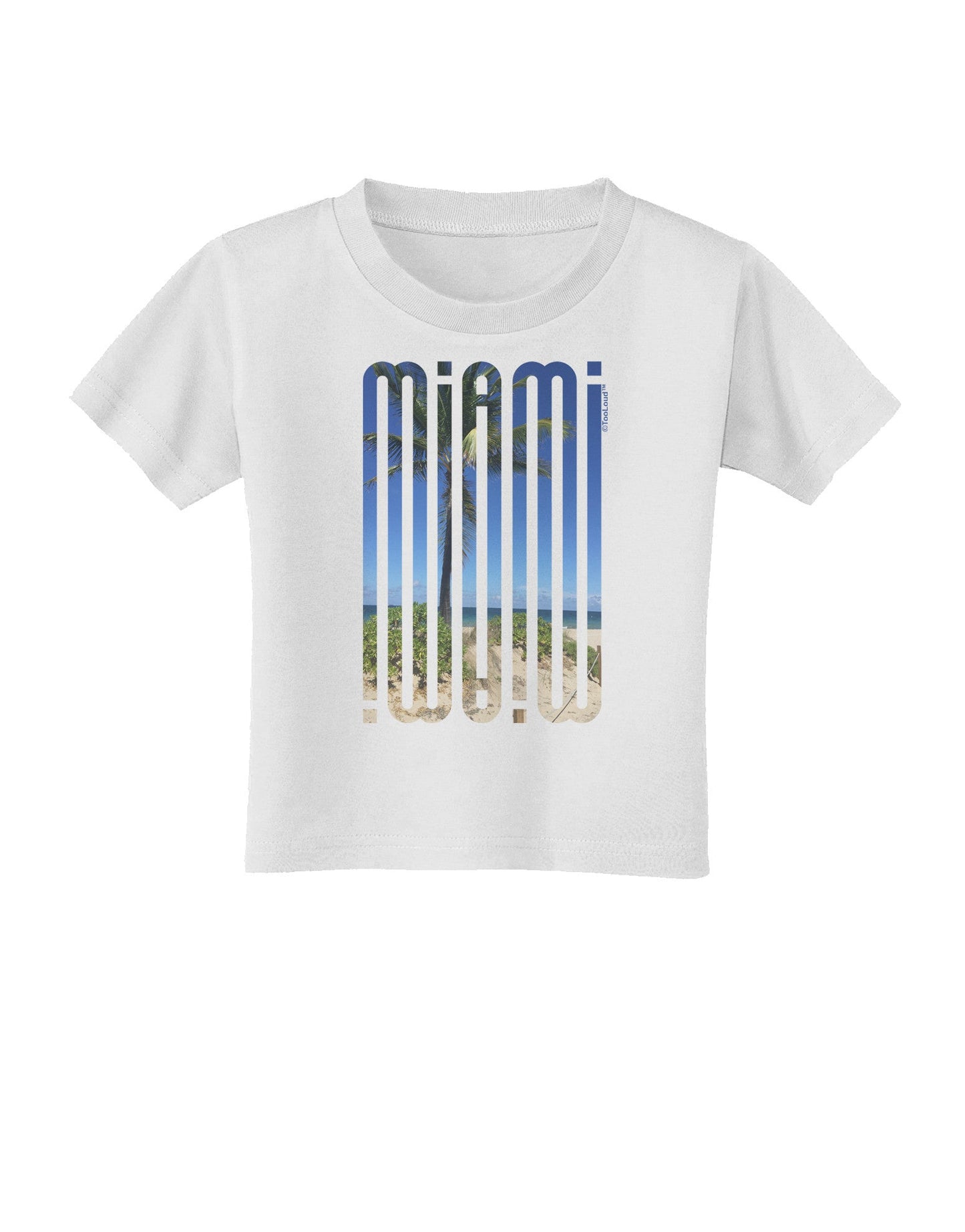 Miami Beach View Mirage Toddler T-Shirt-Toddler T-Shirt-TooLoud-White-2T-Davson Sales
