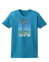 Miami Beach View Mirage Womens Dark T-Shirt-TooLoud-Turquoise-X-Small-Davson Sales