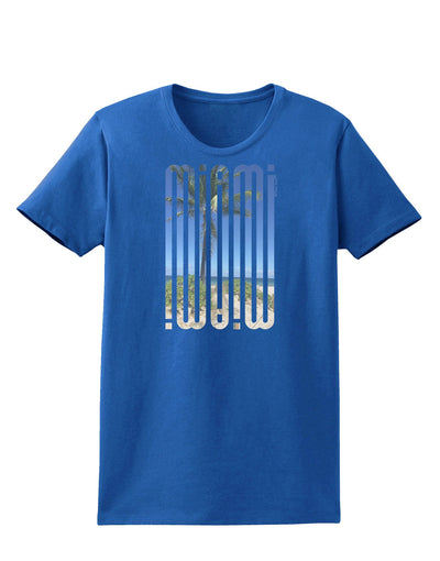 Miami Beach View Mirage Womens Dark T-Shirt-TooLoud-Royal-Blue-X-Small-Davson Sales