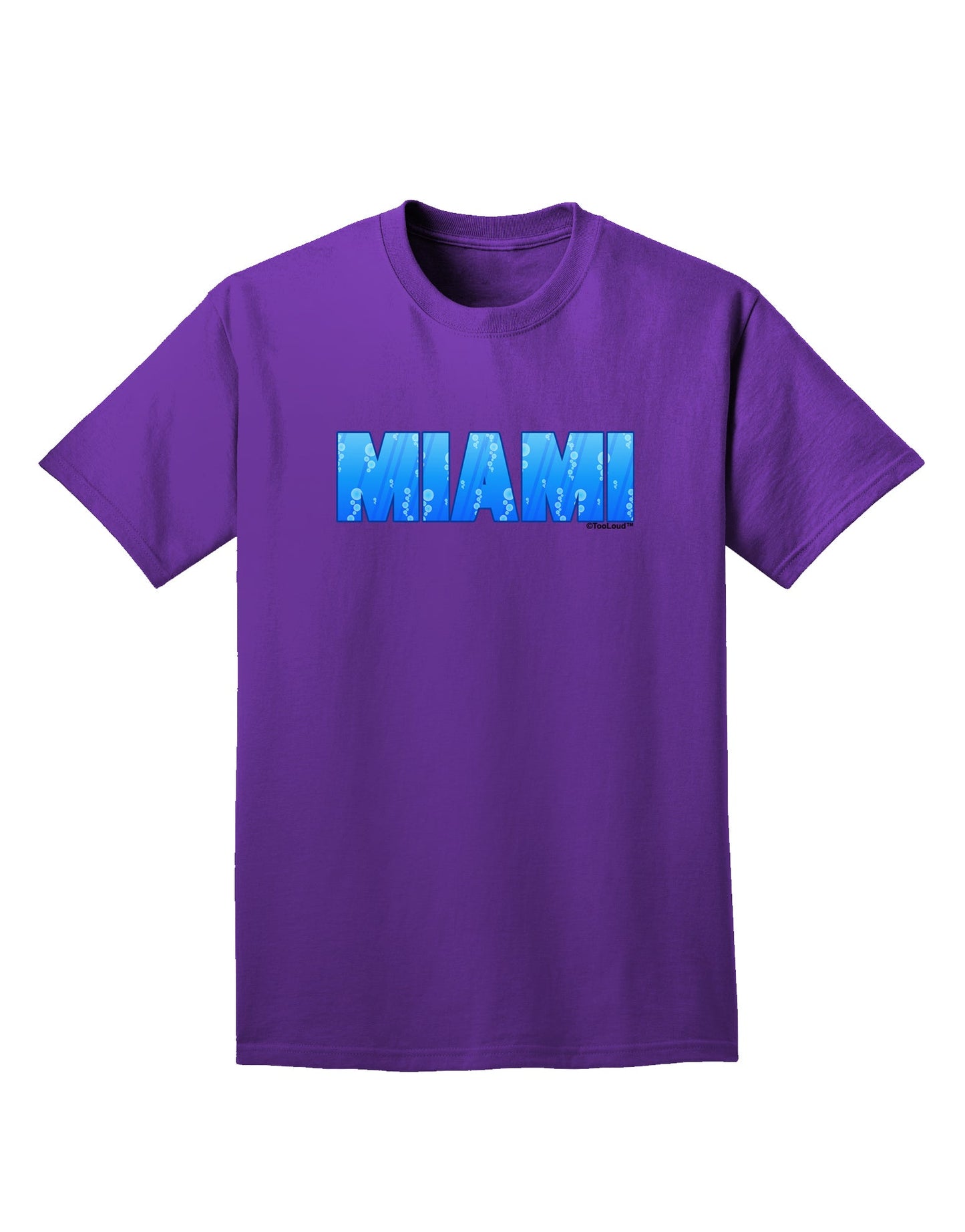 Miami Ocean Bubbles Adult Dark T-Shirt by TooLoud-Mens T-Shirt-TooLoud-Purple-Small-Davson Sales