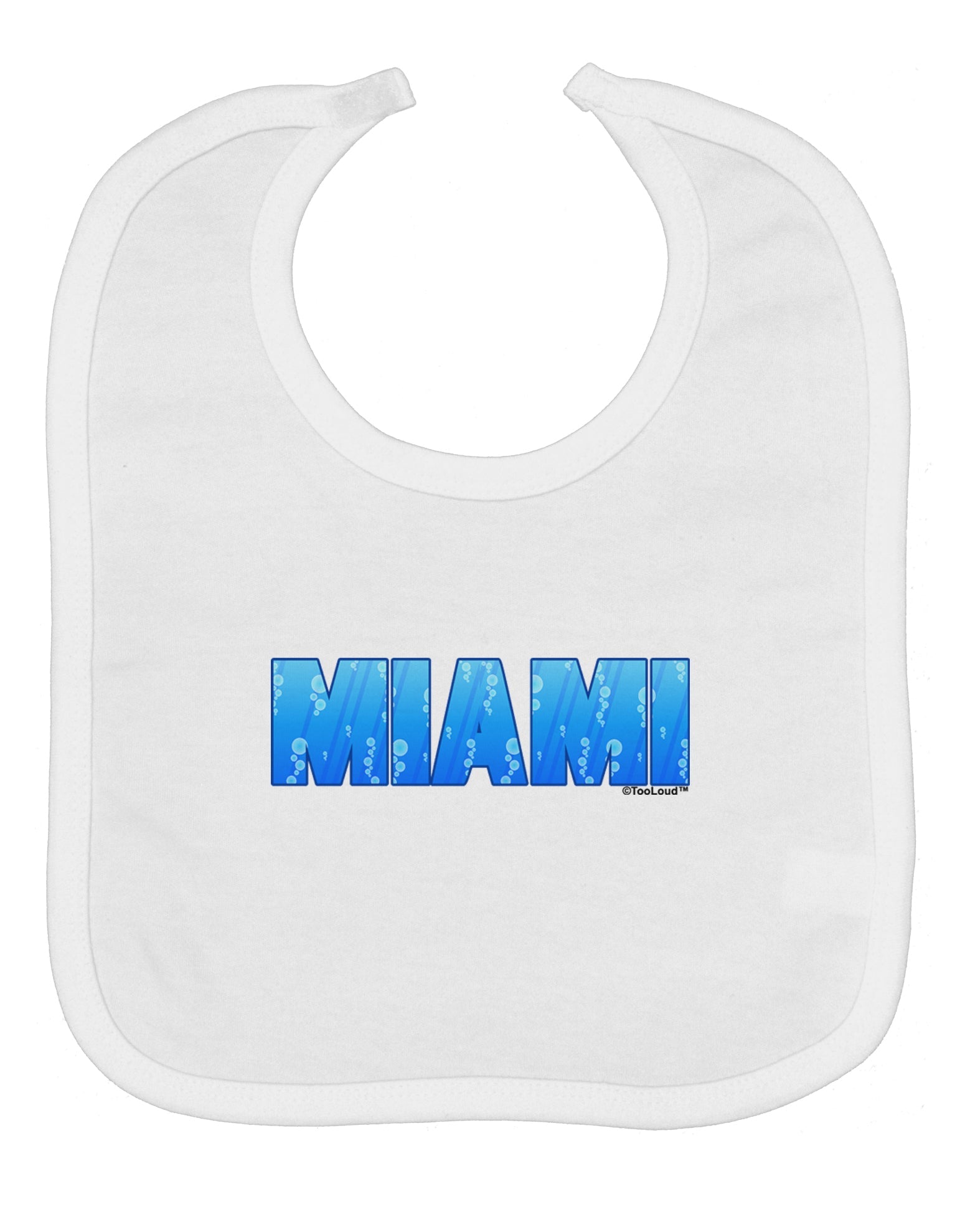 Miami Ocean Bubbles Baby Bib by TooLoud