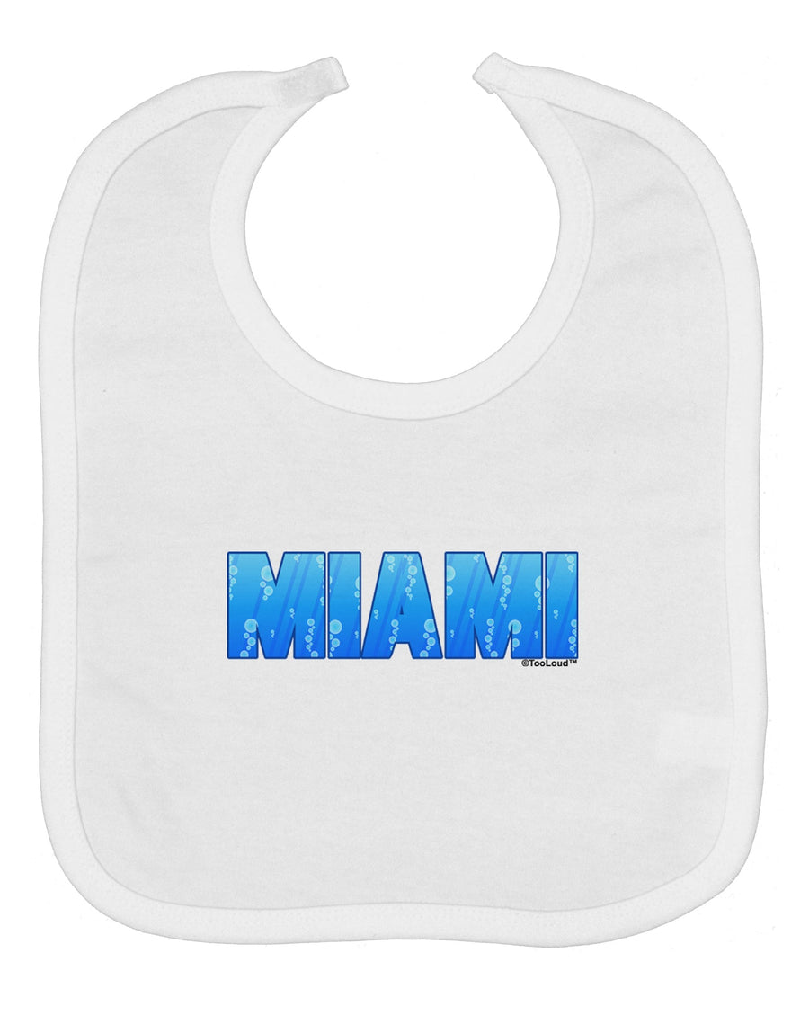 Miami Ocean Bubbles Baby Bib by TooLoud