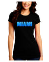 Miami Ocean Bubbles Juniors Crew Dark T-Shirt by TooLoud-T-Shirts Juniors Tops-TooLoud-Black-Juniors Fitted Small-Davson Sales