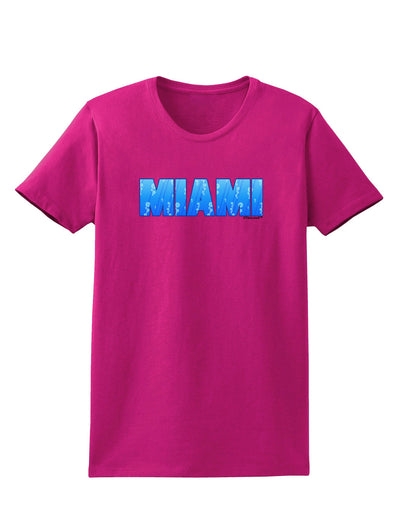 Miami Ocean Bubbles Womens Dark T-Shirt by TooLoud-Womens T-Shirt-TooLoud-Hot-Pink-Small-Davson Sales