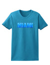 Miami Ocean Bubbles Womens Dark T-Shirt by TooLoud-Womens T-Shirt-TooLoud-Turquoise-X-Small-Davson Sales