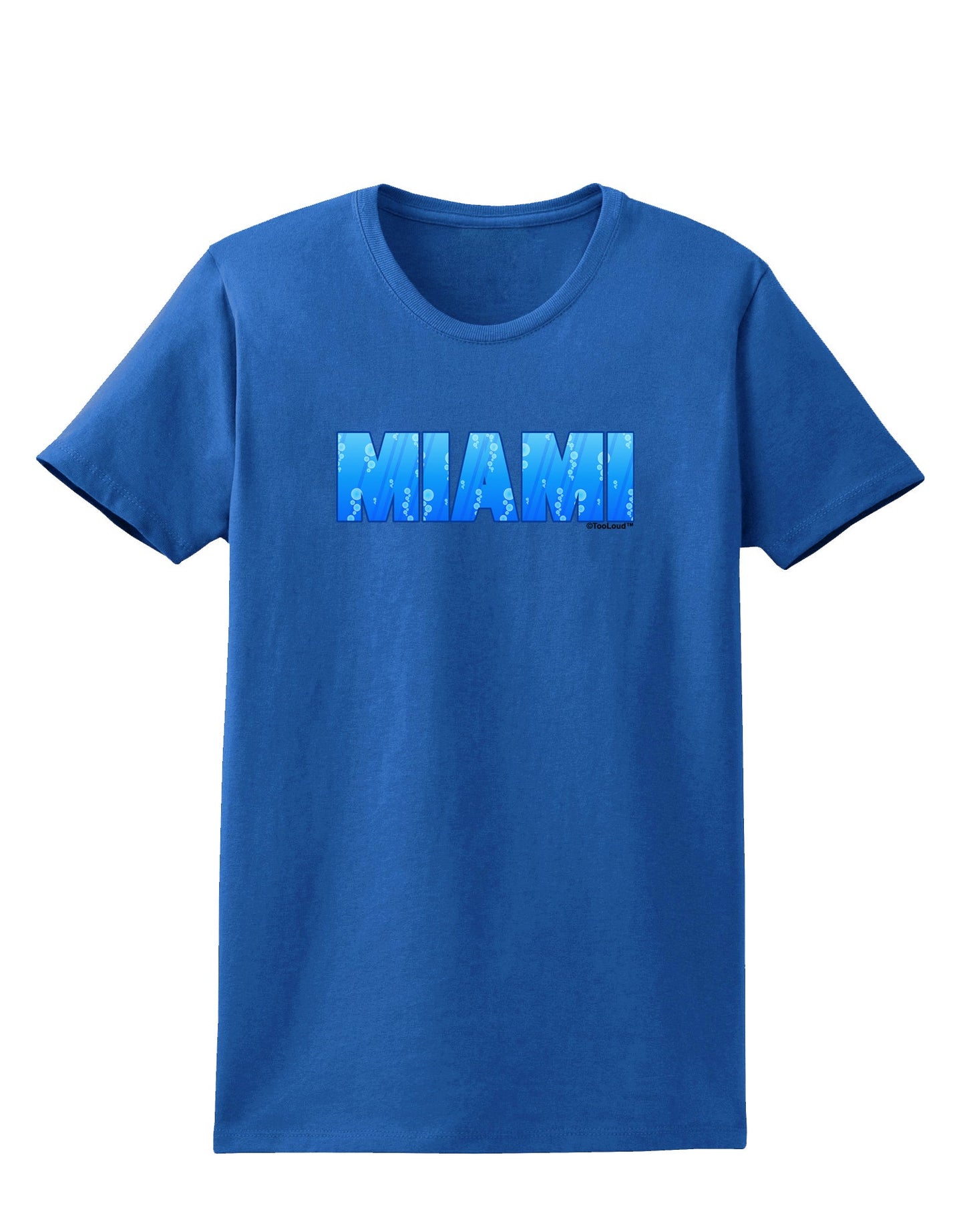 Miami Ocean Bubbles Womens Dark T-Shirt by TooLoud-Womens T-Shirt-TooLoud-Royal-Blue-X-Small-Davson Sales