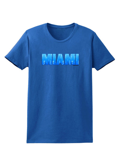 Miami Ocean Bubbles Womens Dark T-Shirt by TooLoud-Womens T-Shirt-TooLoud-Royal-Blue-X-Small-Davson Sales