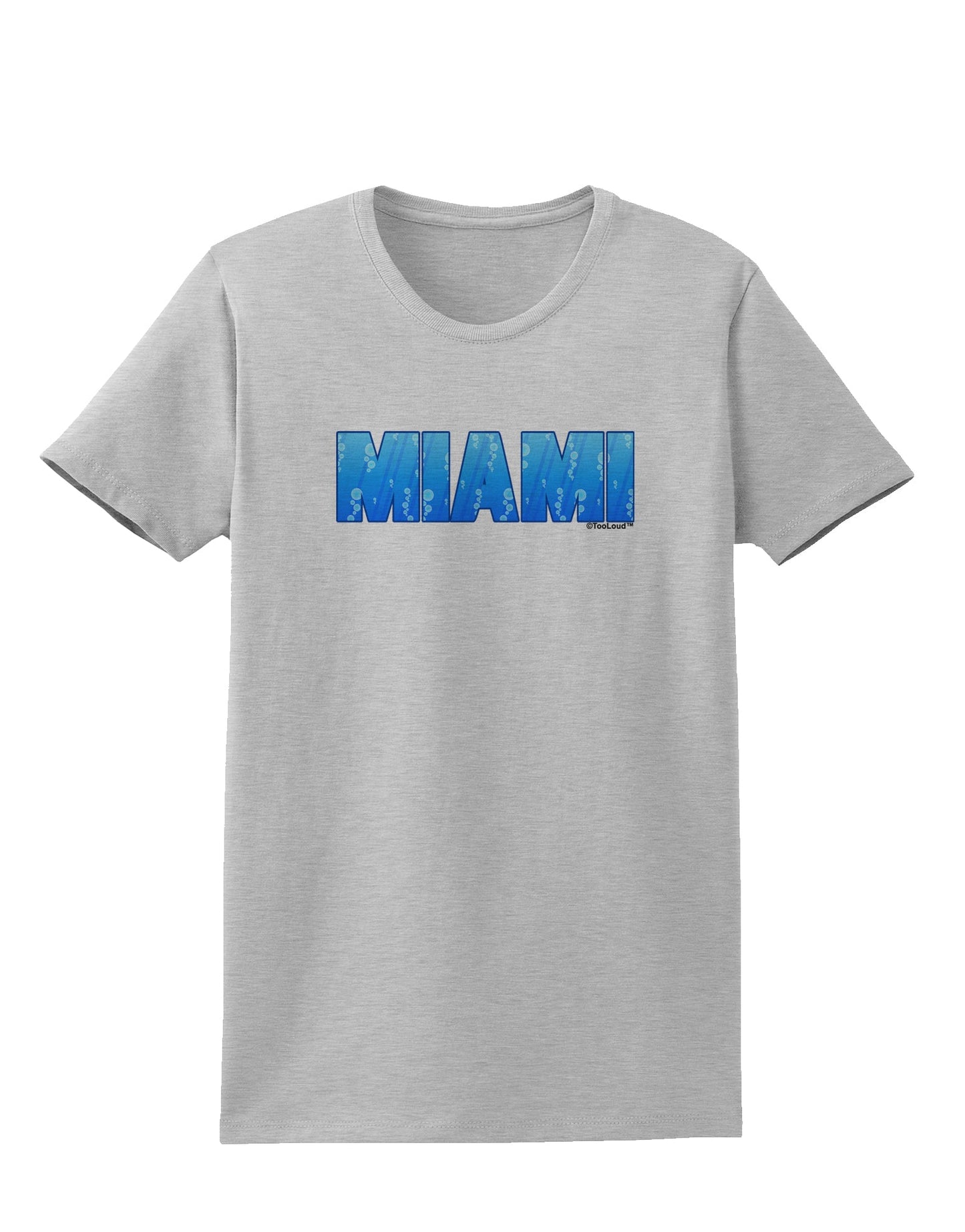 Miami Ocean Bubbles Womens T-Shirt by TooLoud-Womens T-Shirt-TooLoud-AshGray-X-Small-Davson Sales