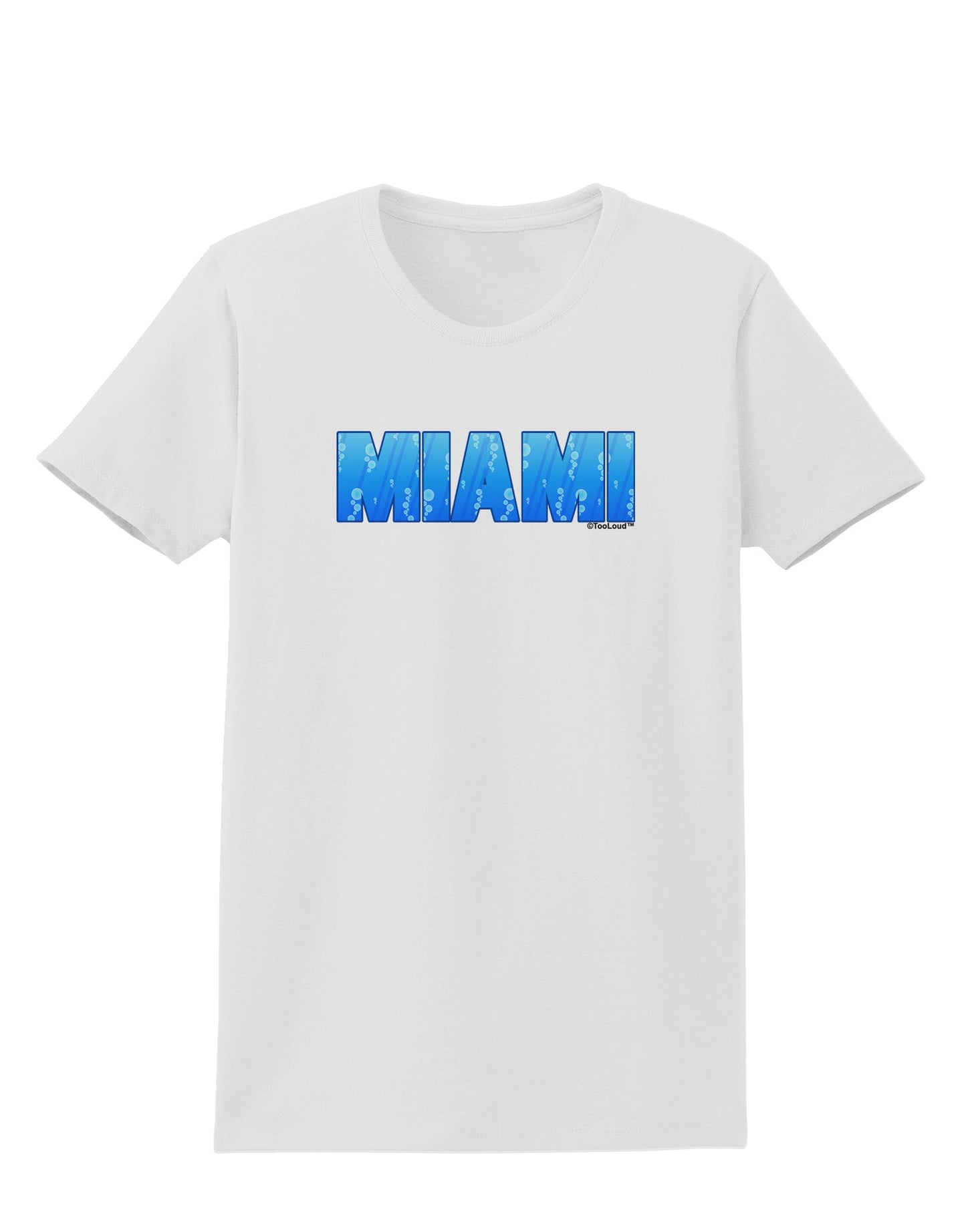 Miami Ocean Bubbles Womens T-Shirt by TooLoud-Womens T-Shirt-TooLoud-White-X-Small-Davson Sales