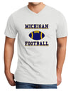 Michigan Football Adult V-Neck T-shirt by TooLoud-Mens V-Neck T-Shirt-TooLoud-White-Small-Davson Sales