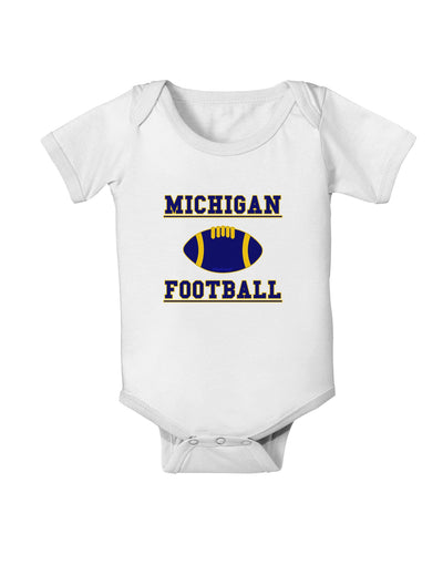 Michigan Football Baby Romper Bodysuit by TooLoud-TooLoud-White-06-Months-Davson Sales