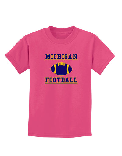 Michigan Football Childrens Dark T-Shirt by TooLoud-Childrens T-Shirt-TooLoud-Sangria-X-Small-Davson Sales