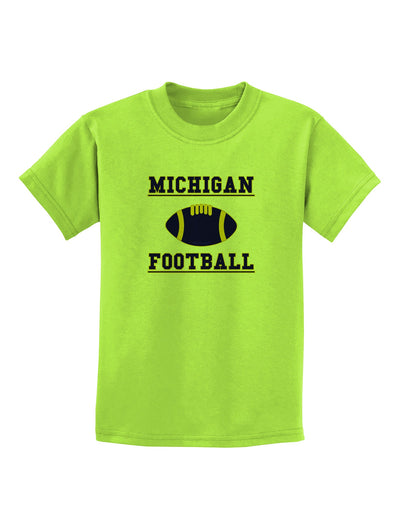 Michigan Football Childrens T-Shirt by TooLoud-TooLoud-Lime-Green-X-Small-Davson Sales