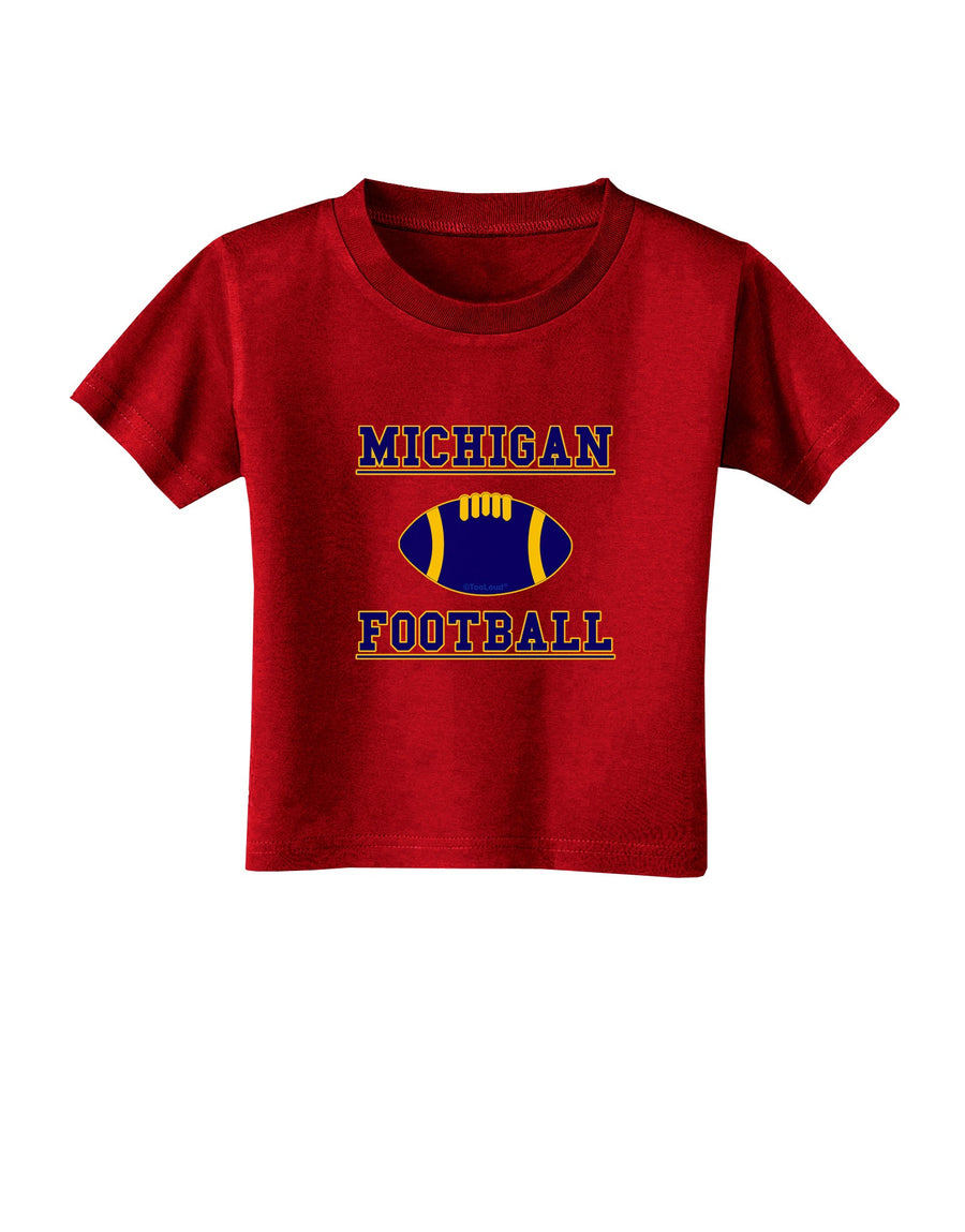 Michigan Football Toddler T-Shirt Dark by TooLoud-Toddler T-Shirt-TooLoud-Black-2T-Davson Sales