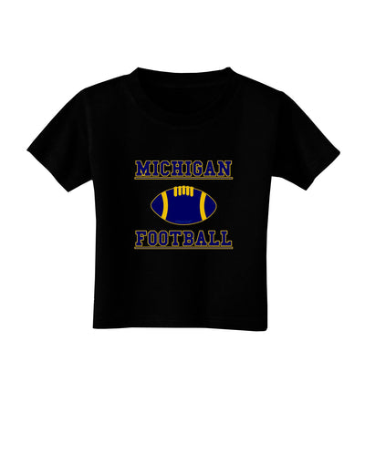 Michigan Football Toddler T-Shirt Dark by TooLoud-Toddler T-Shirt-TooLoud-Black-2T-Davson Sales