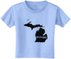 Michigan - United States Shape Toddler T-Shirt By Tooloud-Mens T-Shirt-Davson Sales-2T-Blue-Davson Sales