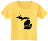 Michigan - United States Shape Toddler T-Shirt By Tooloud-Mens T-Shirt-Davson Sales-2T-Yellow-Davson Sales