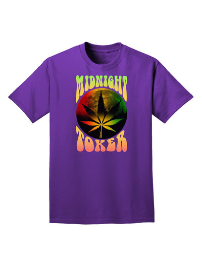 Midnight Toker Marijuana Adult Dark T-Shirt-Mens T-Shirt-TooLoud-Purple-Small-Davson Sales