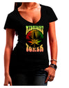 Midnight Toker Marijuana Juniors V-Neck Dark T-Shirt-Womens V-Neck T-Shirts-TooLoud-Black-Juniors Fitted Small-Davson Sales