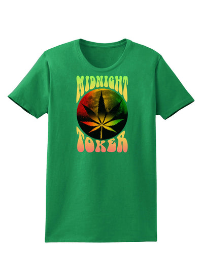 Midnight Toker Marijuana Womens Dark T-Shirt-TooLoud-Kelly-Green-X-Small-Davson Sales