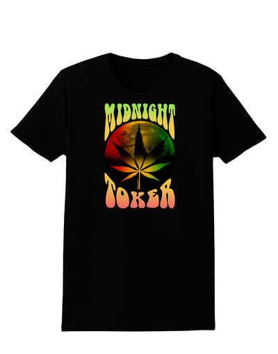 Midnight Toker Marijuana Womens Dark T-Shirt-TooLoud-Black-X-Small-Davson Sales