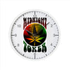 Midnight Toker Marijuana 10 Inch Round Wall Clock with Numbers