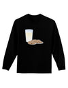 Milk and Cookies Design Adult Long Sleeve Dark T-Shirt-TooLoud-Black-Small-Davson Sales