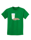 Milk and Cookies Design Childrens Dark T-Shirt-Childrens T-Shirt-TooLoud-Kelly-Green-X-Small-Davson Sales