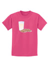 Milk and Cookies Design Childrens Dark T-Shirt-Childrens T-Shirt-TooLoud-Sangria-X-Small-Davson Sales