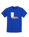 Milk and Cookies Design Childrens Dark T-Shirt-Childrens T-Shirt-TooLoud-Royal-Blue-X-Small-Davson Sales