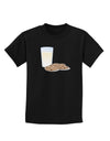 Milk and Cookies Design Childrens Dark T-Shirt-Childrens T-Shirt-TooLoud-Black-X-Small-Davson Sales