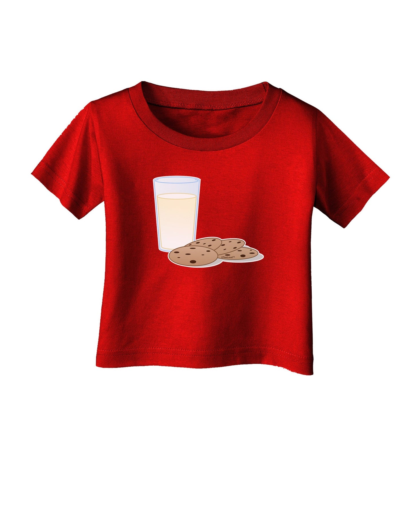 Milk and Cookies Design Infant T-Shirt Dark-Infant T-Shirt-TooLoud-Red-06-Months-Davson Sales