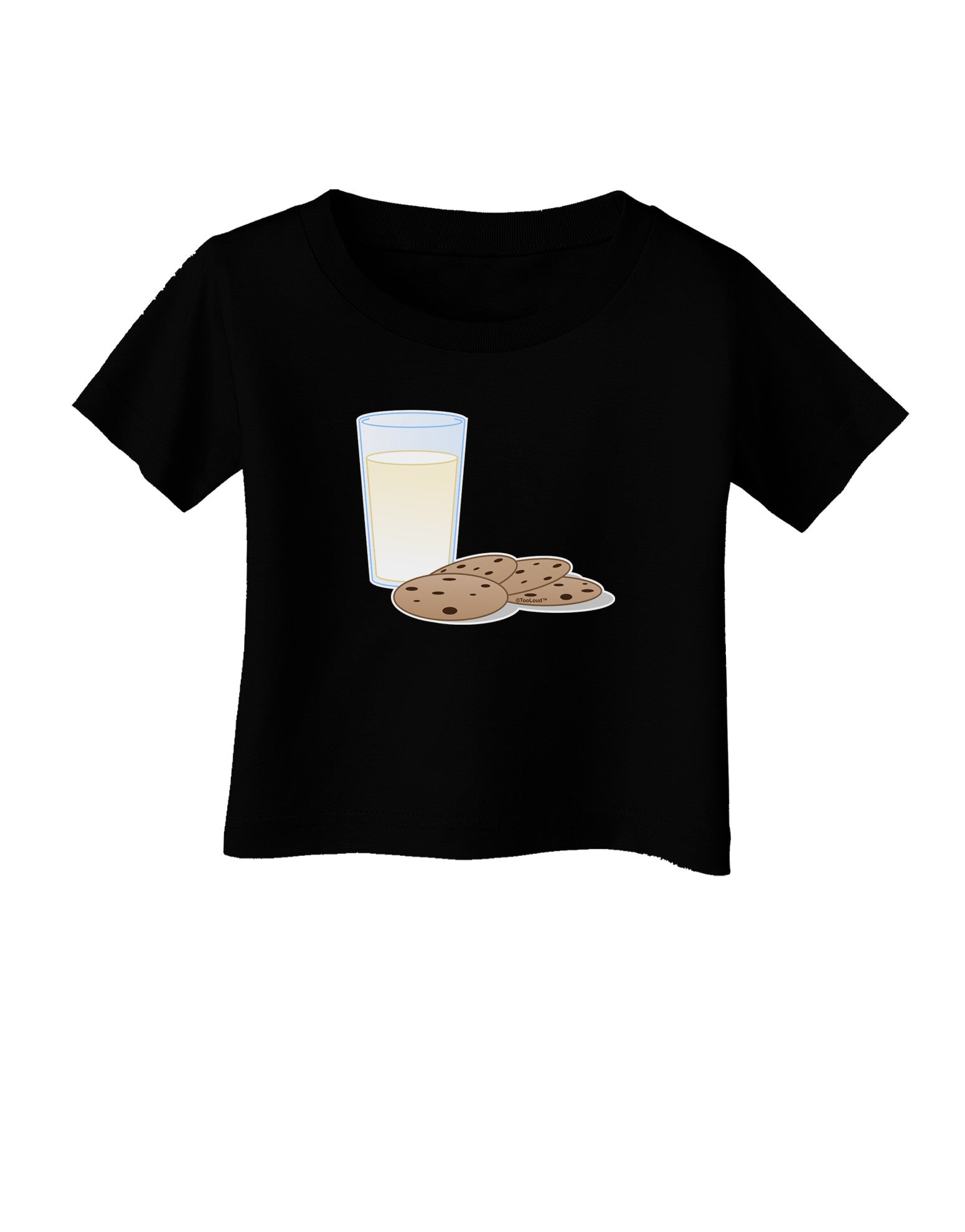 Milk and Cookies Design Infant T-Shirt Dark-Infant T-Shirt-TooLoud-Black-06-Months-Davson Sales
