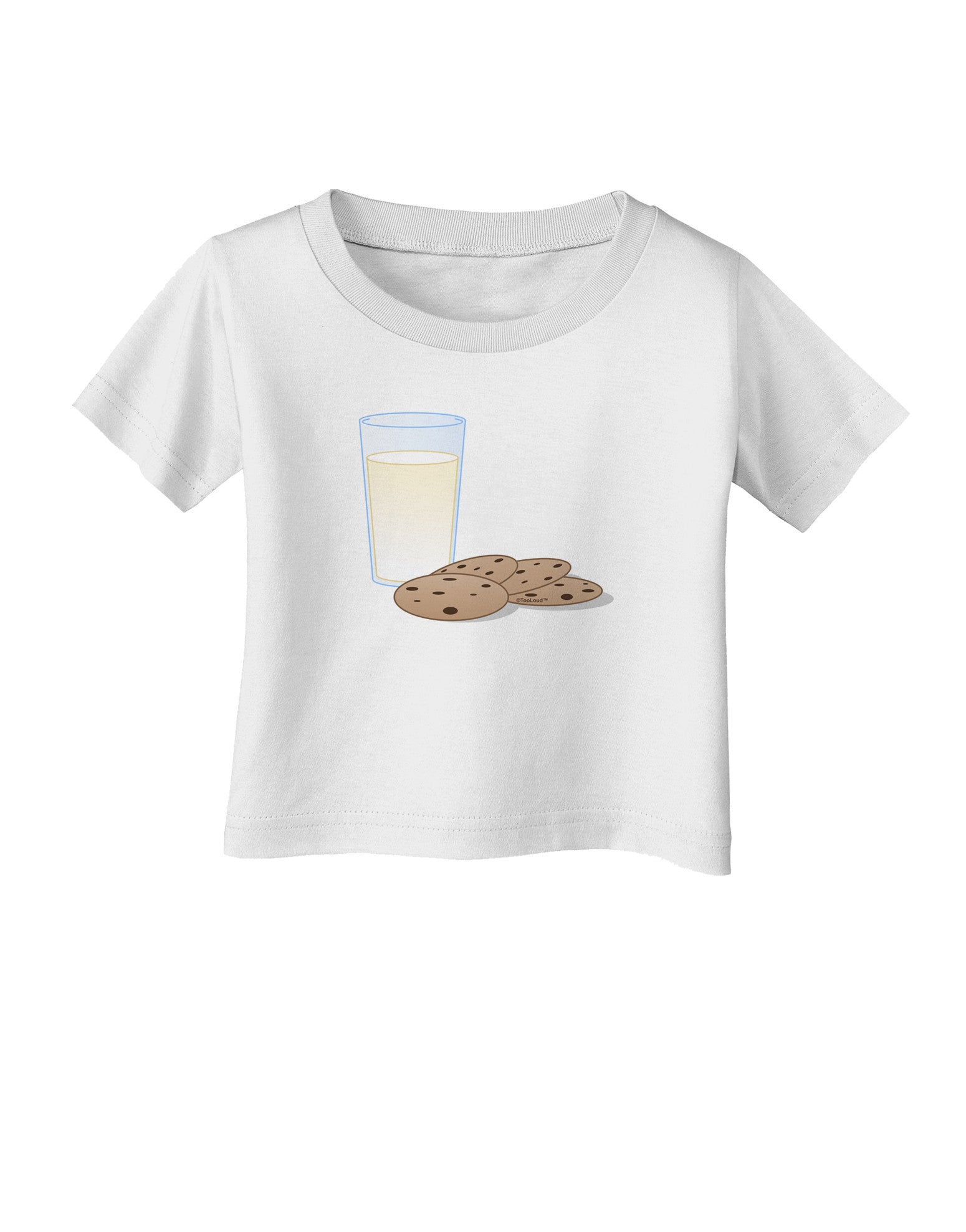 Milk and Cookies Design Infant T-Shirt-Infant T-Shirt-TooLoud-White-06-Months-Davson Sales