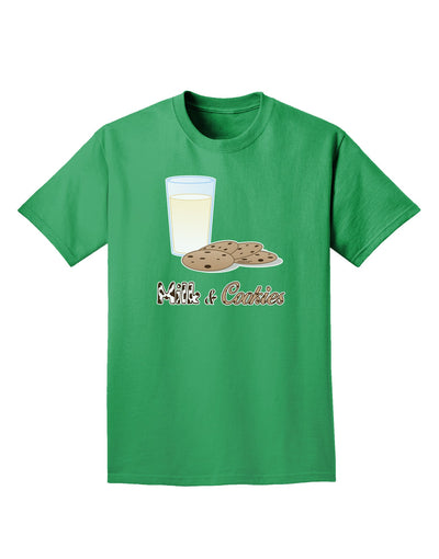 Milk and Cookies Design Text Adult Dark T-Shirt-Mens T-Shirt-TooLoud-Kelly-Green-Small-Davson Sales