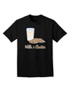 Milk and Cookies Design Text Adult Dark T-Shirt-Mens T-Shirt-TooLoud-Black-Small-Davson Sales