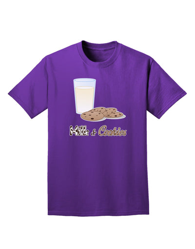 Milk and Cookies Design Text Adult Dark T-Shirt-Mens T-Shirt-TooLoud-Purple-Small-Davson Sales