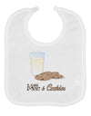 Milk and Cookies Design Text Baby Bib